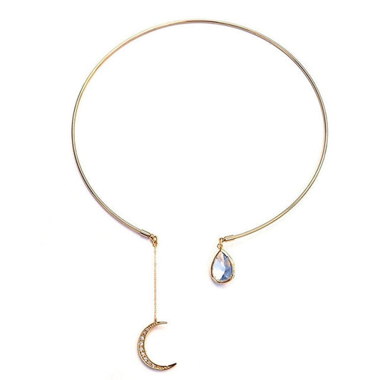 Romantic Glow Moon Pendant Necklace - Halri