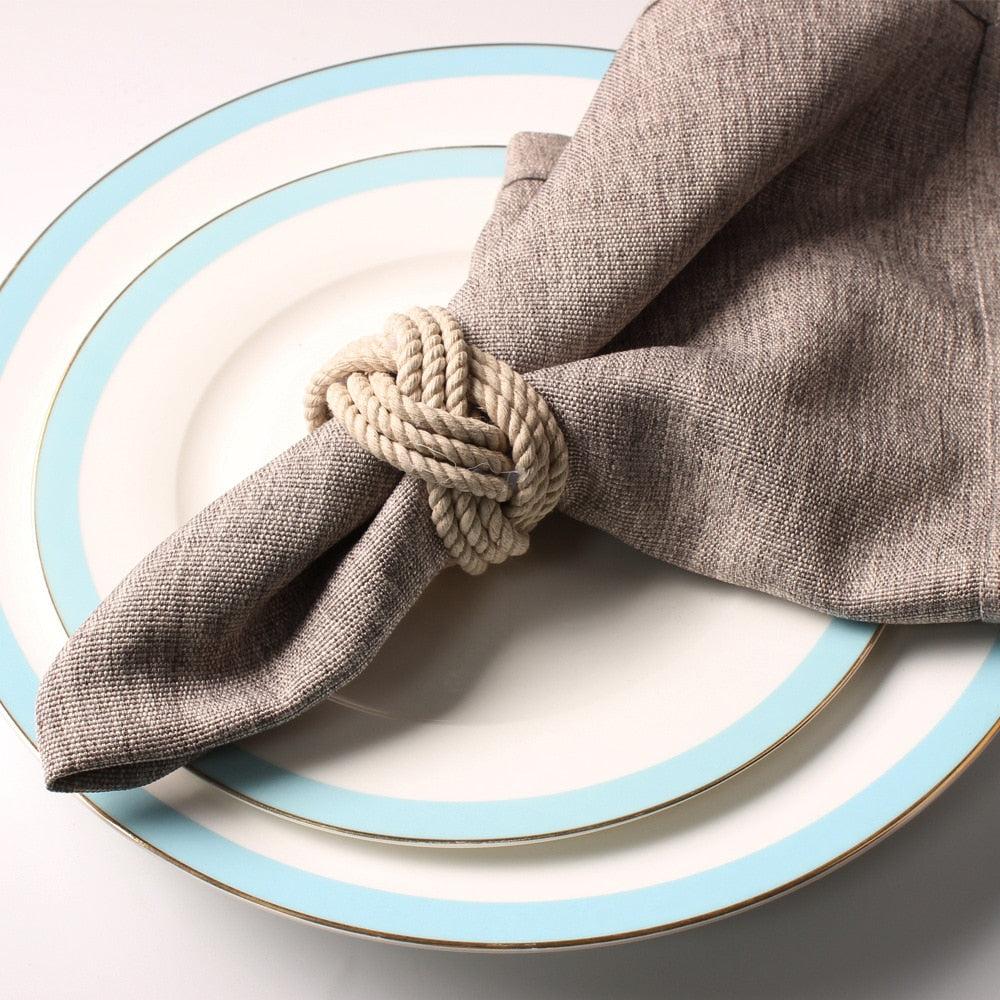 Natural Fiber Woven Napkin Rings - Set of 10 - Halri