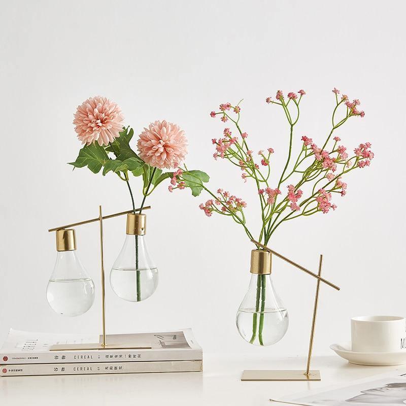 Decorative Glass Plant Vase Lamp - Halri