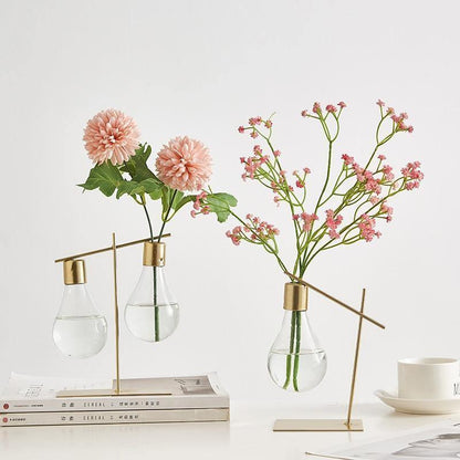 Decorative Glass Plant Vase Lamp - Halri