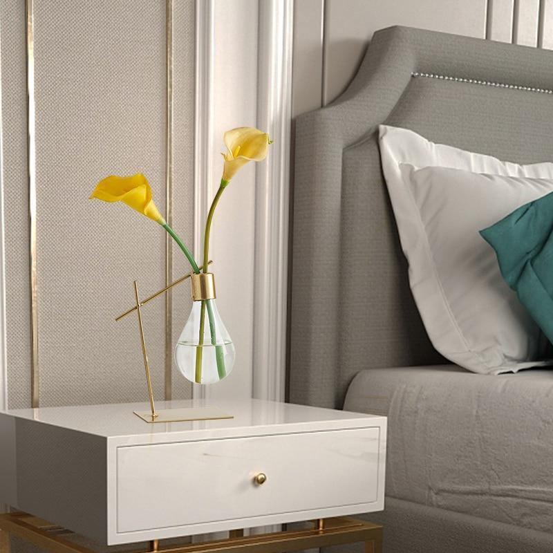 Decorative Glass Plant Vase Lamp