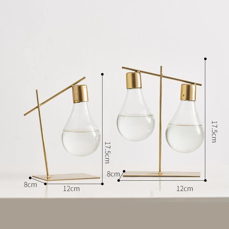Decorative Glass Plant Vase Lamp