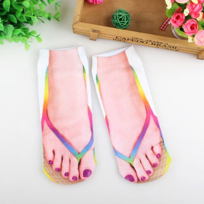 Ausgefallene, 3D-gedruckte Flip-Flop-Socken