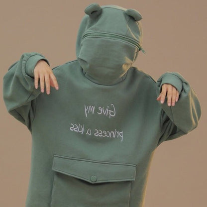 Kapuzenpullover mit asiatischem Froschmotiv