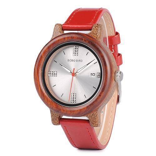 Fashion Wooden Ladies Watch with Date - Halri