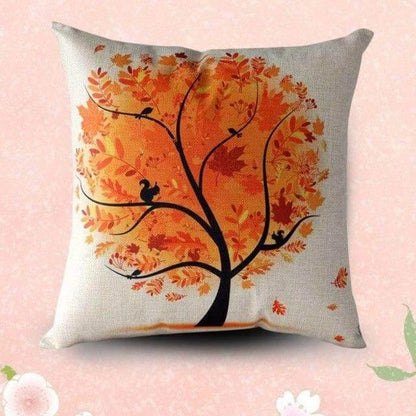 Weiche Sofakissenbezüge mit Herbstblattmotiv