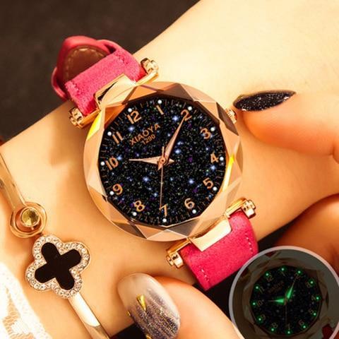 Bunte Galaxy Star Damen-Armbanduhr