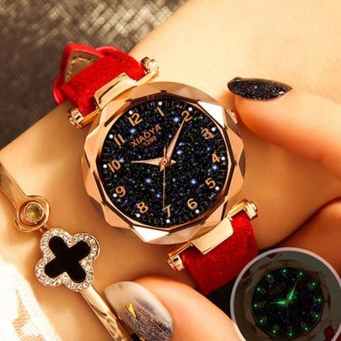 Bunte Galaxy Star Damen-Armbanduhr