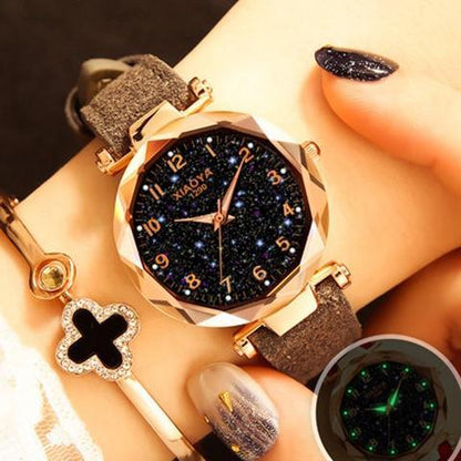 Bunte Galaxy Star Damen-Armbanduhr