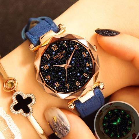 Bunte Galaxy Star Damen-Armbanduhr