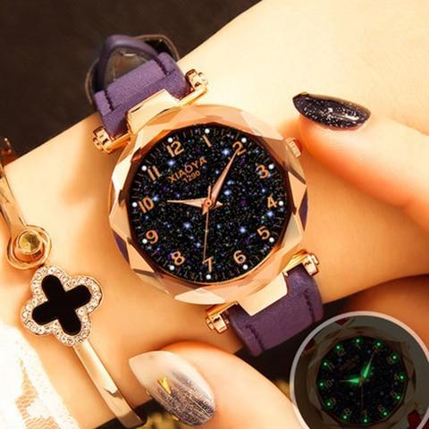 Bunte Galaxy Star Damen-Armbanduhr