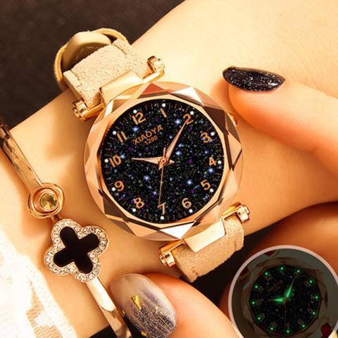 Bunte Galaxy Star Damen-Armbanduhr