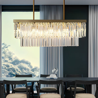 Modern 3 Level Dimmable Crystal LED Chandelier