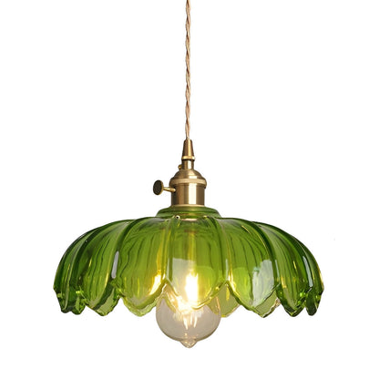 Vintage Floral Metal Pendant Light Fixture Hanging Lamp