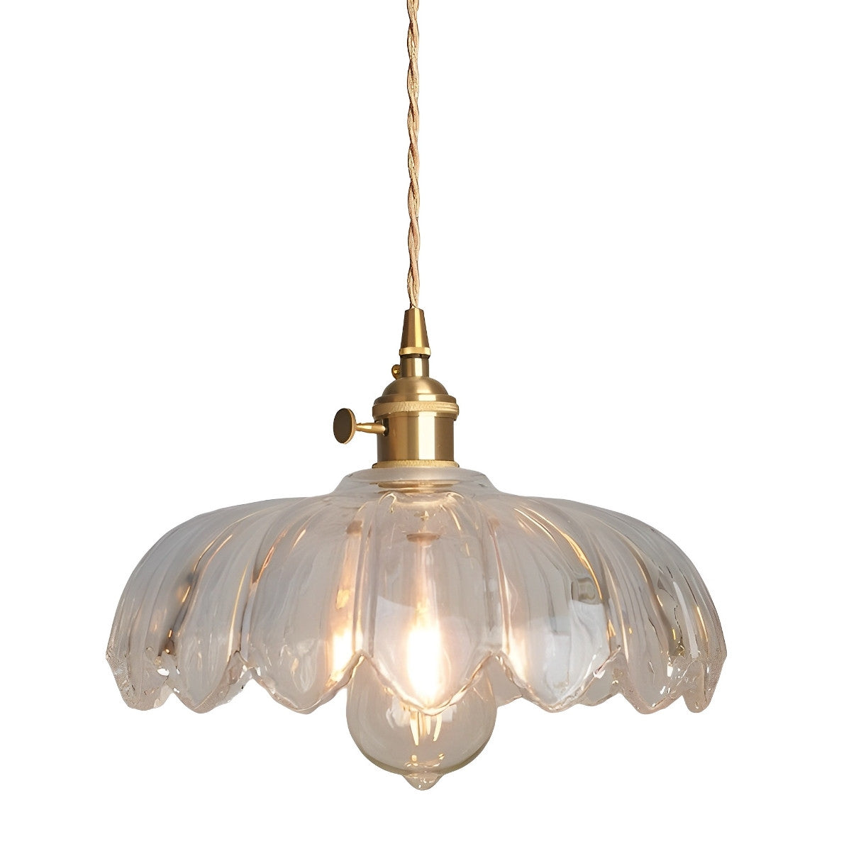 Vintage Floral Metal Pendant Light Fixture Hanging Lamp