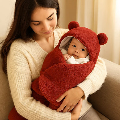 Niedliches Bären-Babydecken- und Pyjama-Set