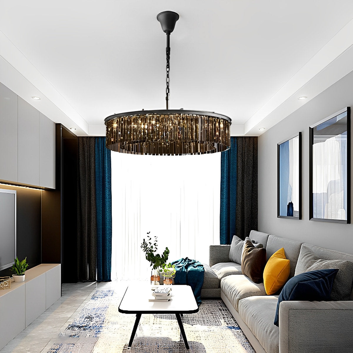 Rustic Glass Drop Vintage Country Chandelier