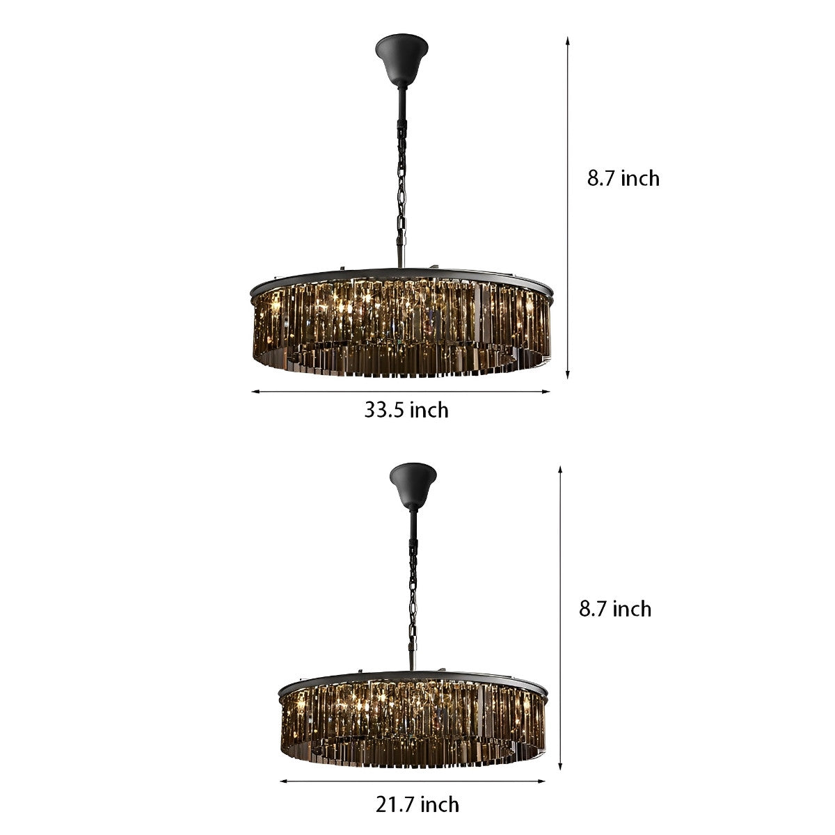 Rustic Glass Drop Vintage Country Chandelier