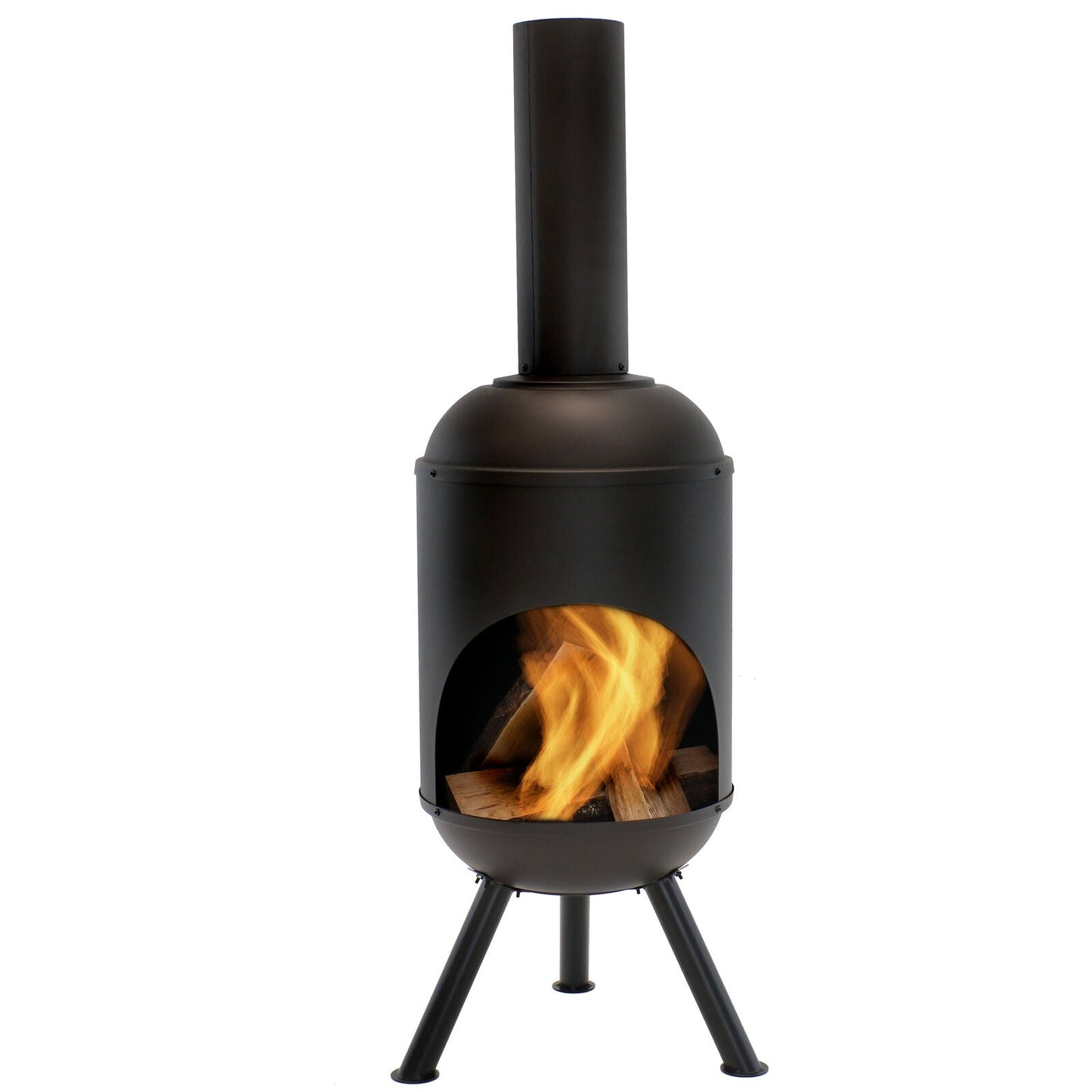 Large Metal Wood Burning Fire Pit Outdoor Heater