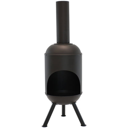 Large Metal Wood Burning Fire Pit Outdoor Heater