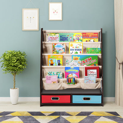 Childrens Storage Bookcase Toy Shelf Unit