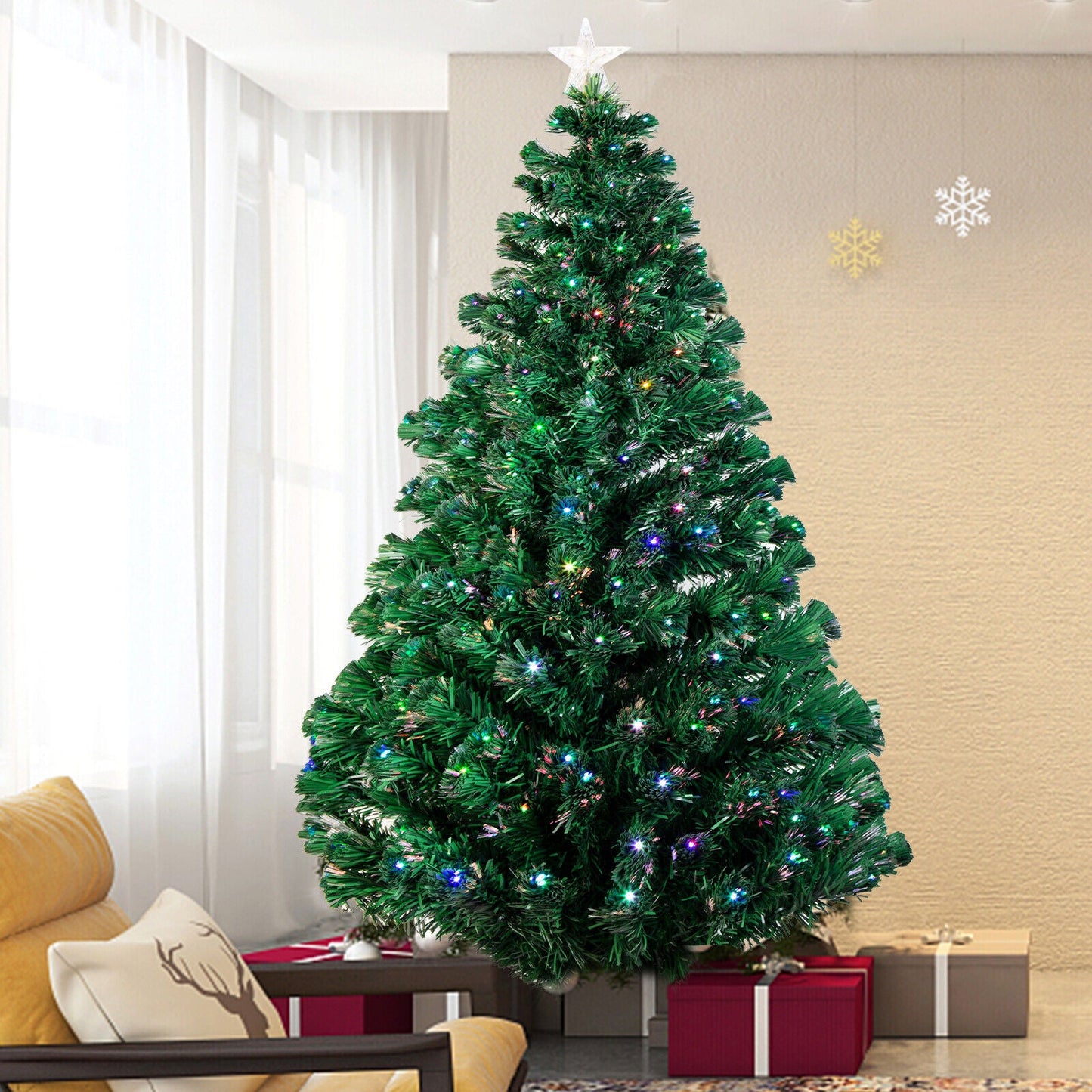 Tall Deluxe Pre-Lit Artificial Christmas Tree