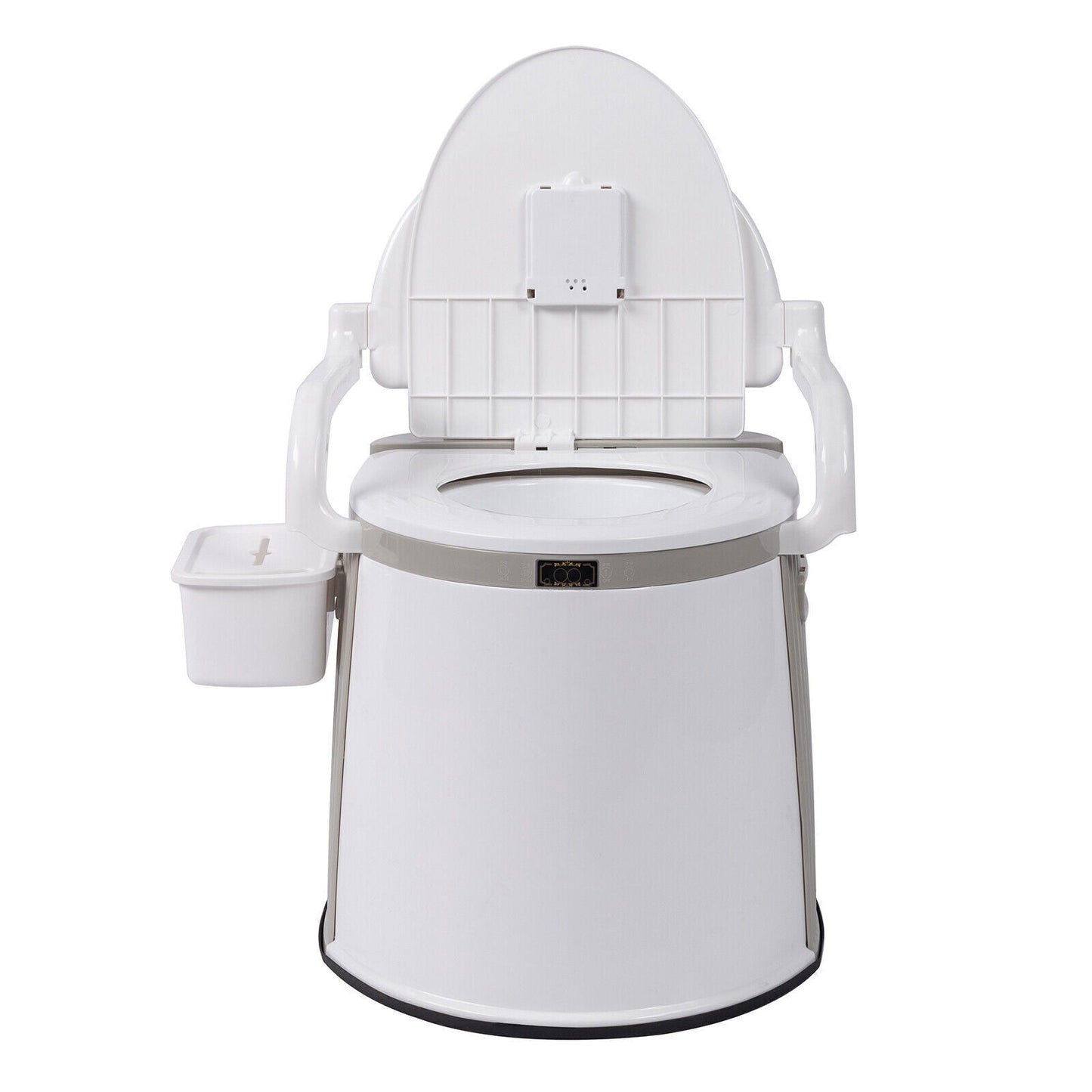 Compact Folding RV Camping Toilet with Support Handles
