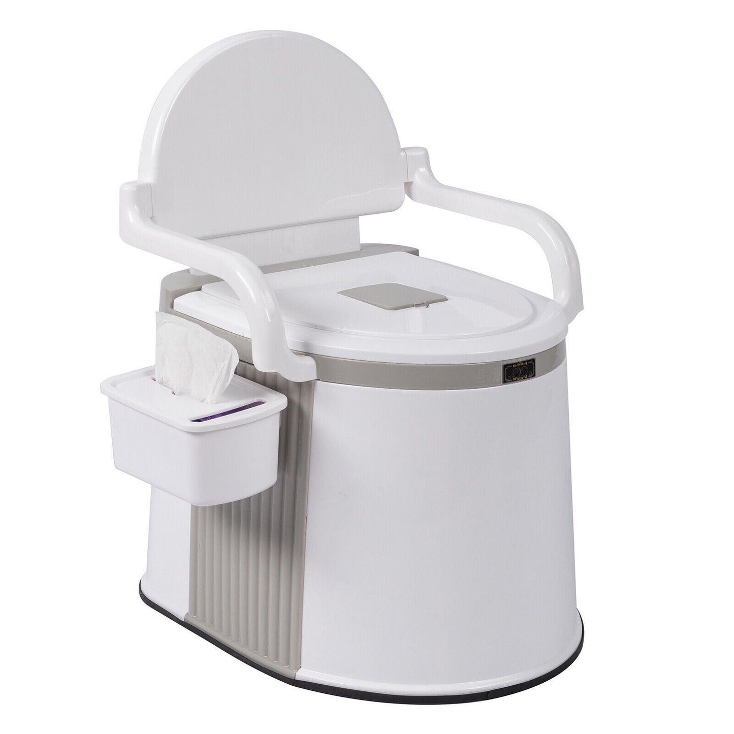 Compact Folding RV Camping Toilet with Support Handles