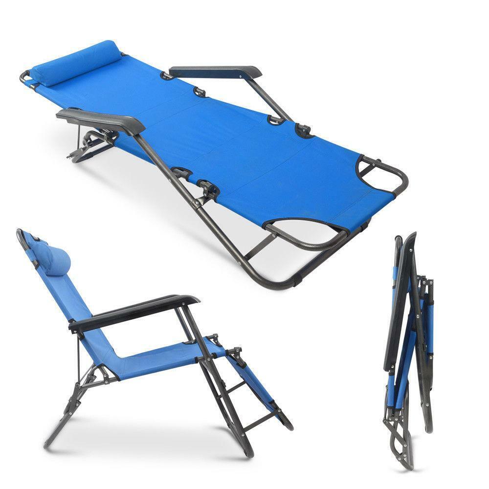 Sturdy Compact Folding Outdoor Beach Recliner Chair - Halri