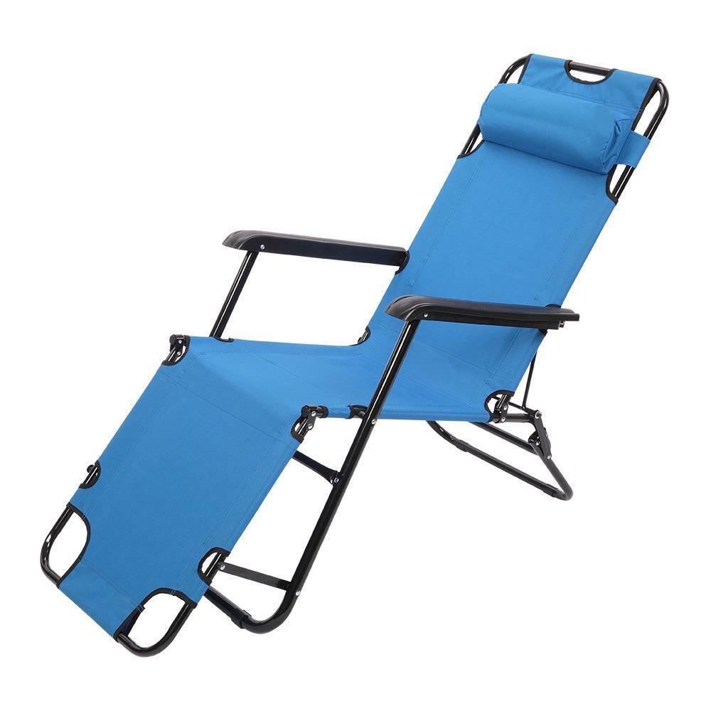 Sturdy Compact Folding Outdoor Beach Recliner Chair