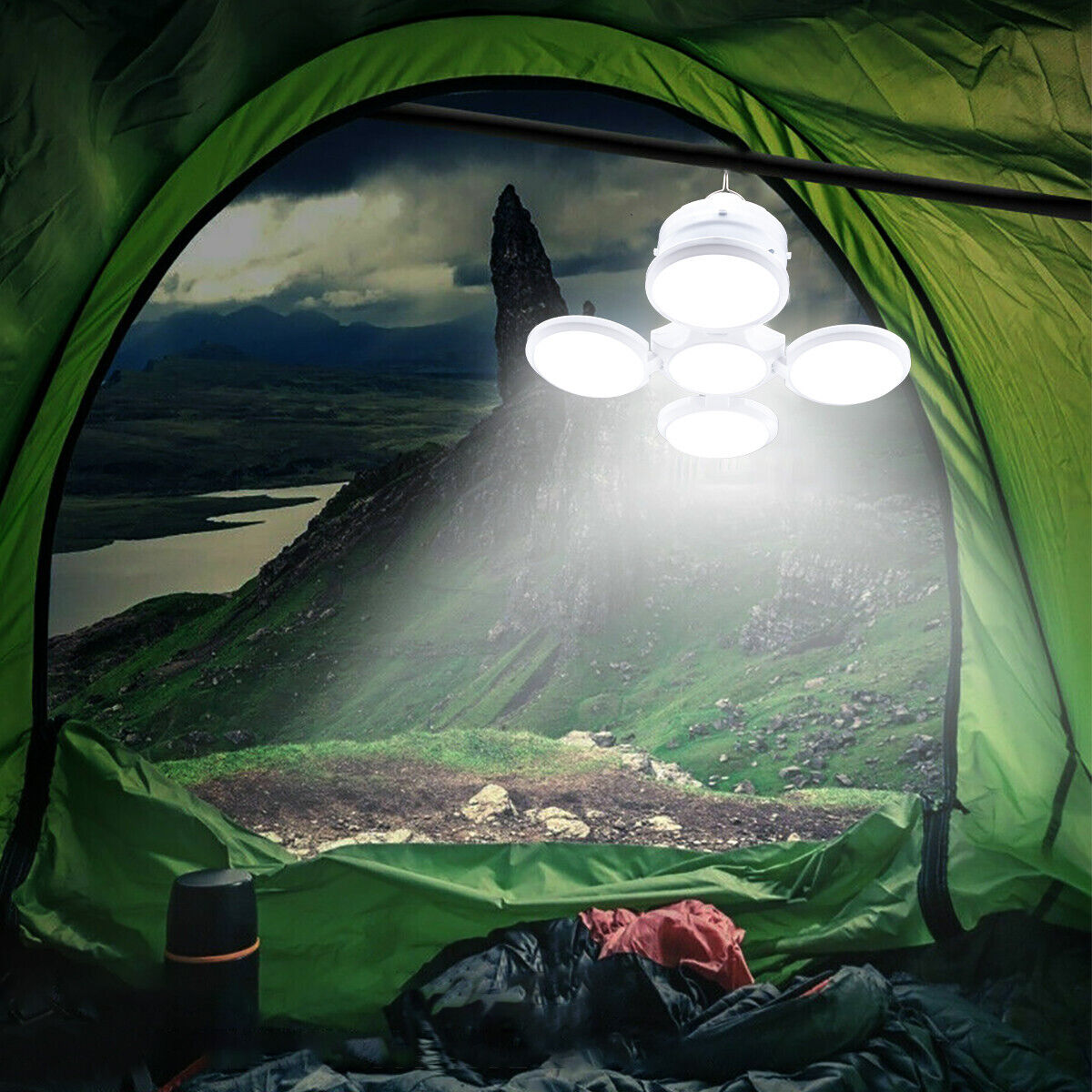 Portable Outdoor LED Camp Lantern with USB Charging