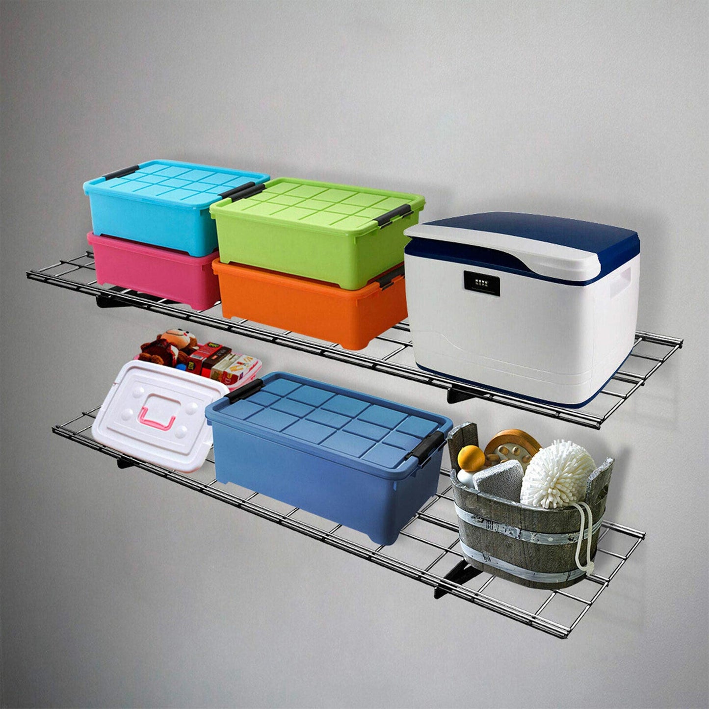 Heavy Duty Garage Wall Shelf Storage Rack 2 Piece - Halri