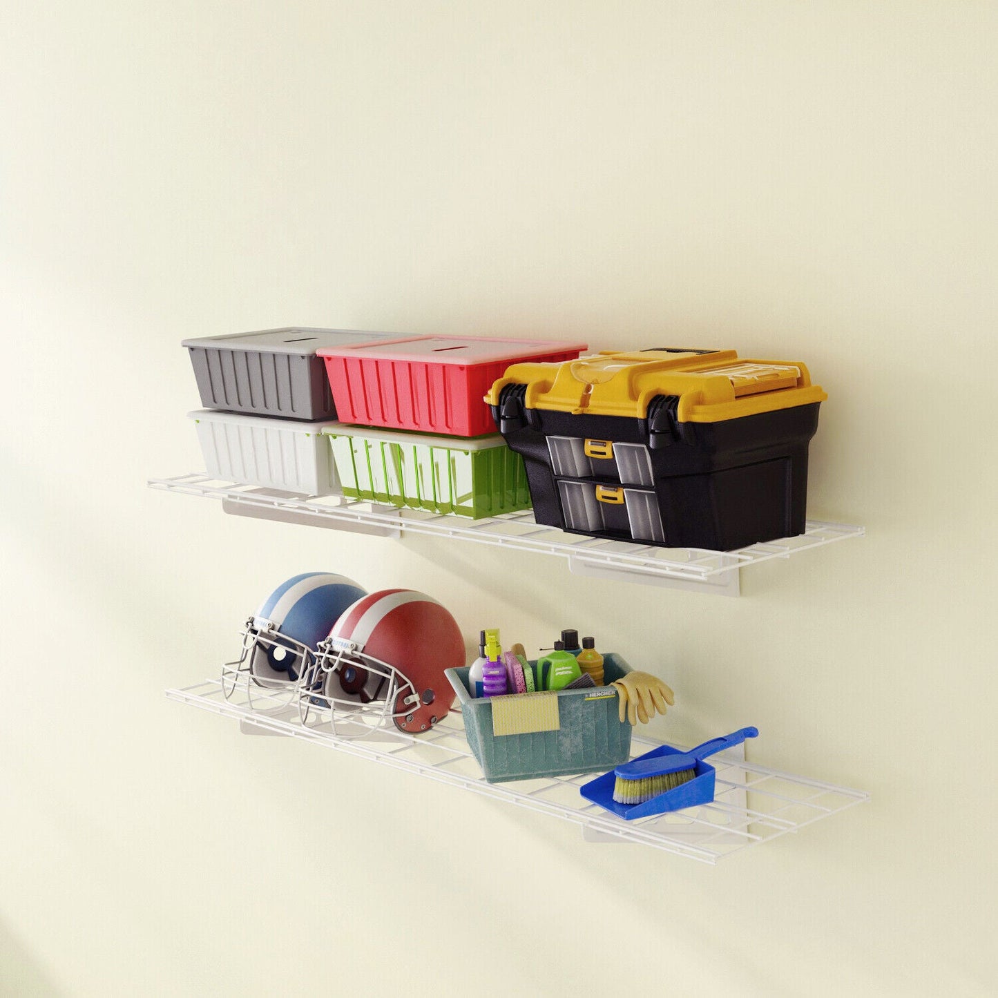 Heavy Duty Garage Wall Shelf Storage Rack 2 Piece