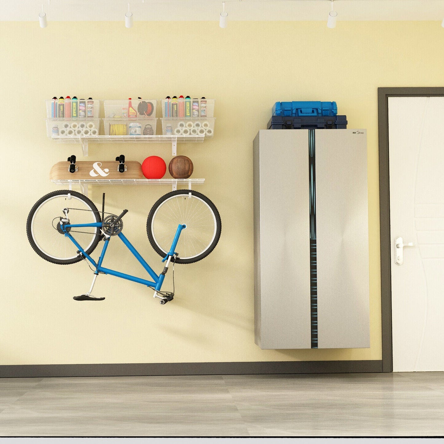 Heavy Duty Garage Wall Shelf Storage Rack 2 Piece