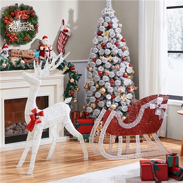 Giant Holiday Christmas Sleigh Outdoor Decor