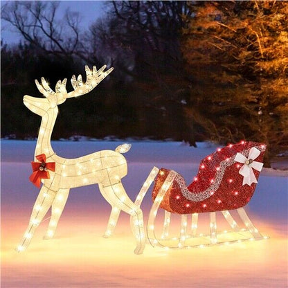 Giant Holiday Christmas Sleigh Outdoor Decor