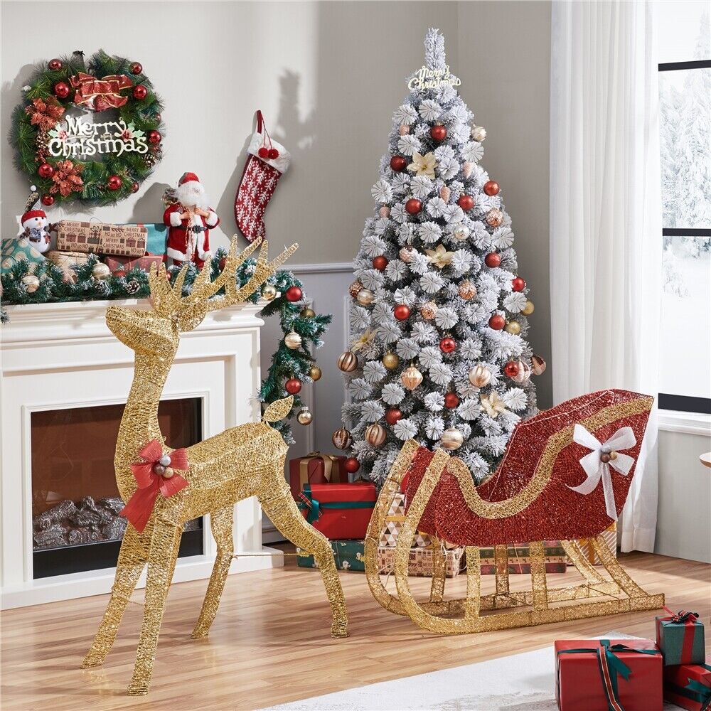 Giant Holiday Christmas Sleigh Outdoor Decor