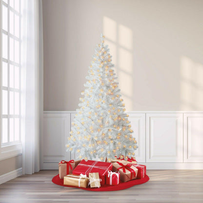 Christmas Tree 6.5 ft With 300 Pre-Strung Mini Lights, Stand Included - Until Times Up