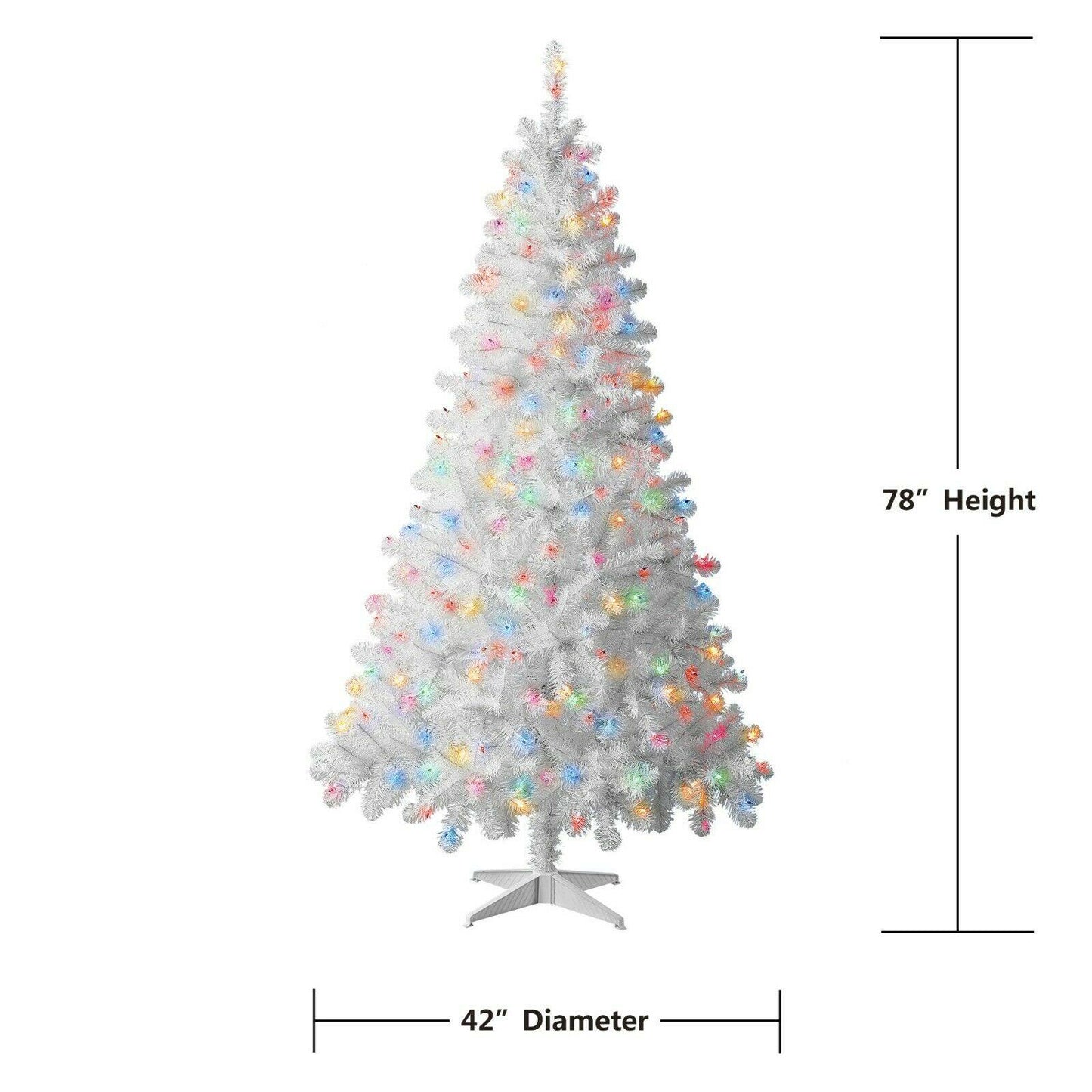 Christmas Tree 6.5 ft With 300 Pre-Strung Mini Lights, Stand Included - Until Times Up