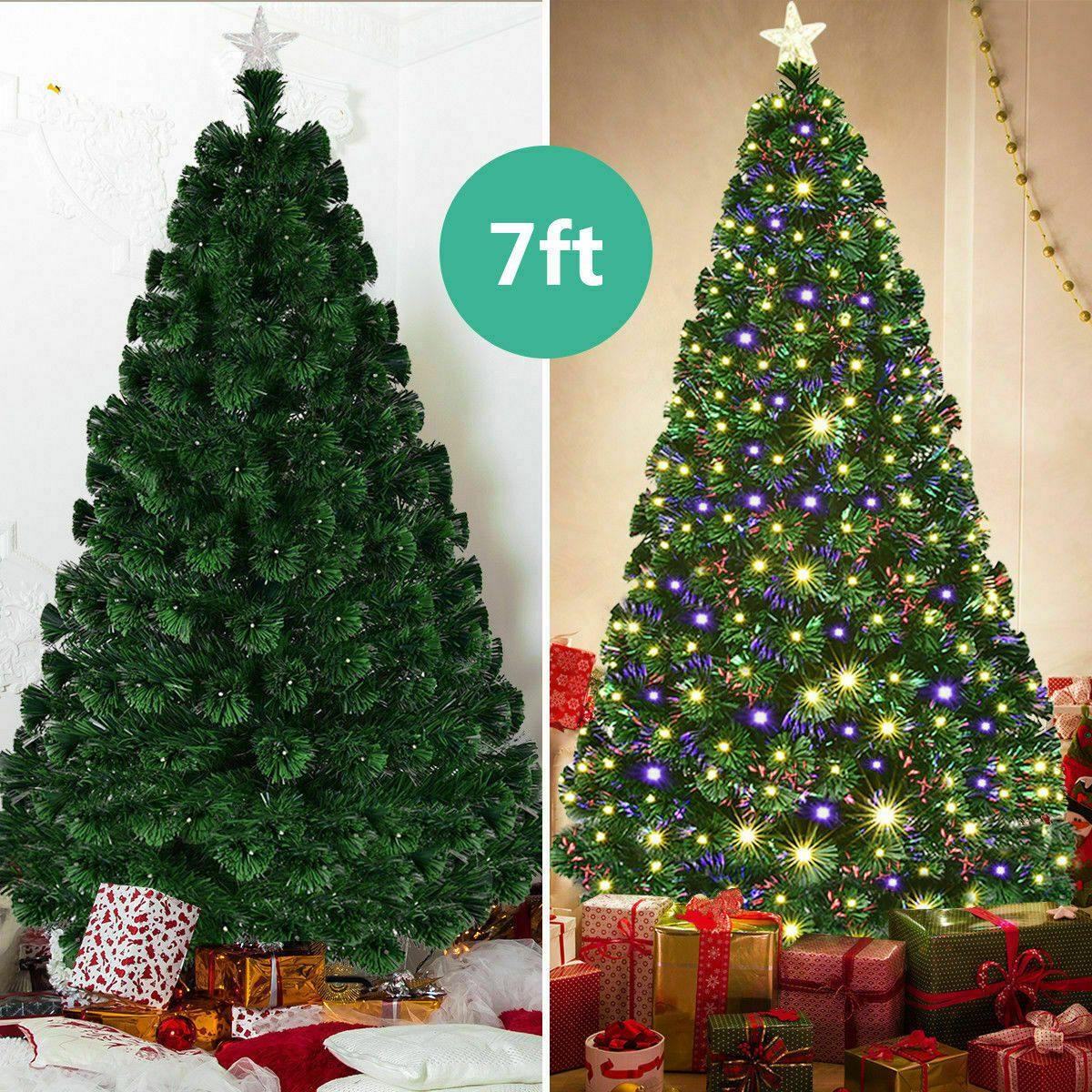 Tall Pre-Lit LED Christmas Tree with Star Topper - Halri
