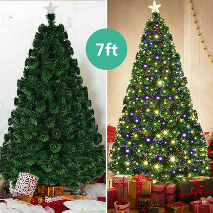 Tall Pre-Lit LED Christmas Tree with Star Topper - Halri
