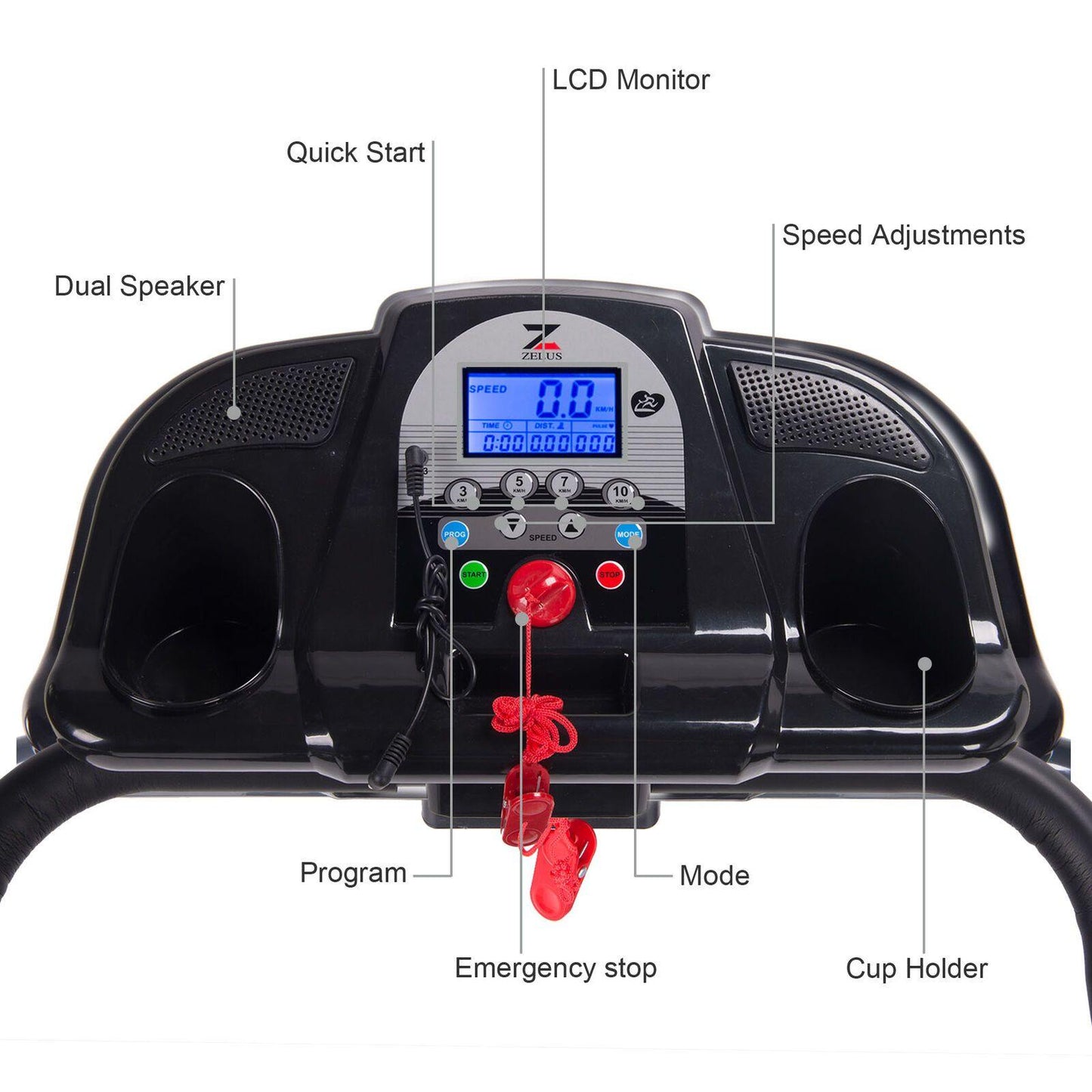 Folding Treadmill Electric Motorized Power Running Jogging Fitness Machine - Until Times Up