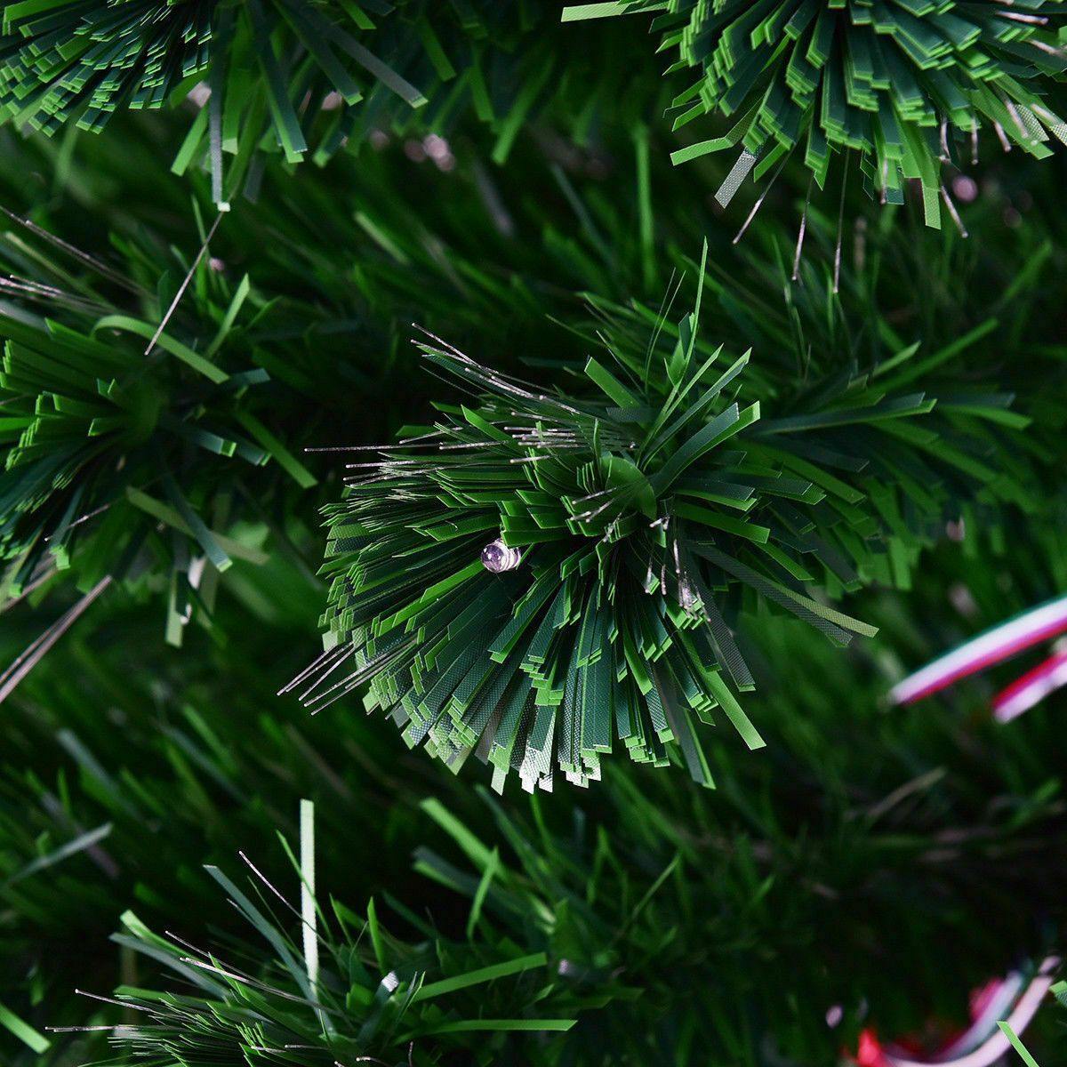7' Pre-Lit Fiber Optic Artificial Christmas Tree w/ 280 LED Lights & Top Star - Until Times Up