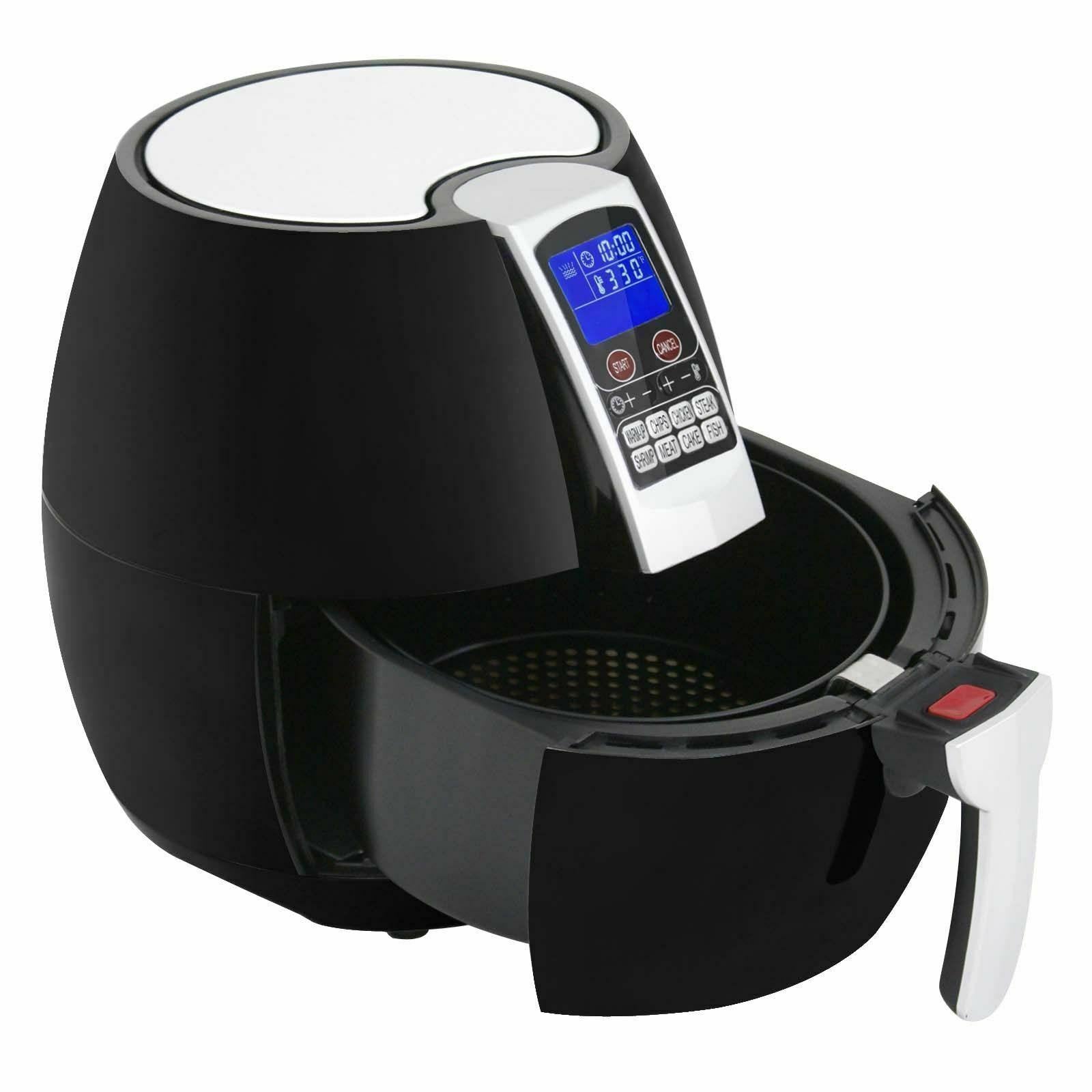 1500W LCD Electric Air Fryer With 8 Cooking Presets, Temperature Control and Timer - Until Times Up