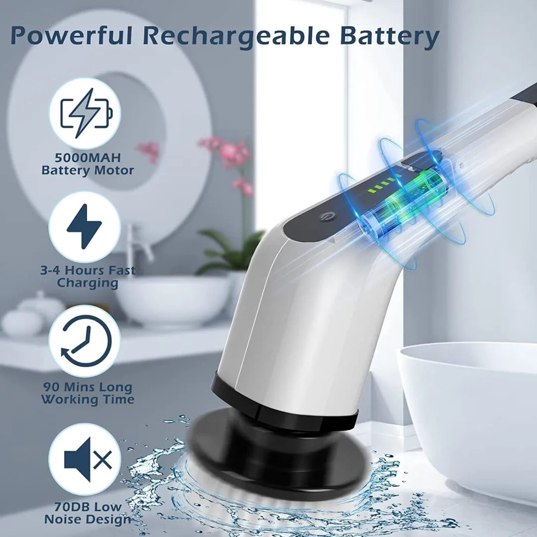Rechargeable Spin Cleaning Brush with 7 Interchangeable Heads