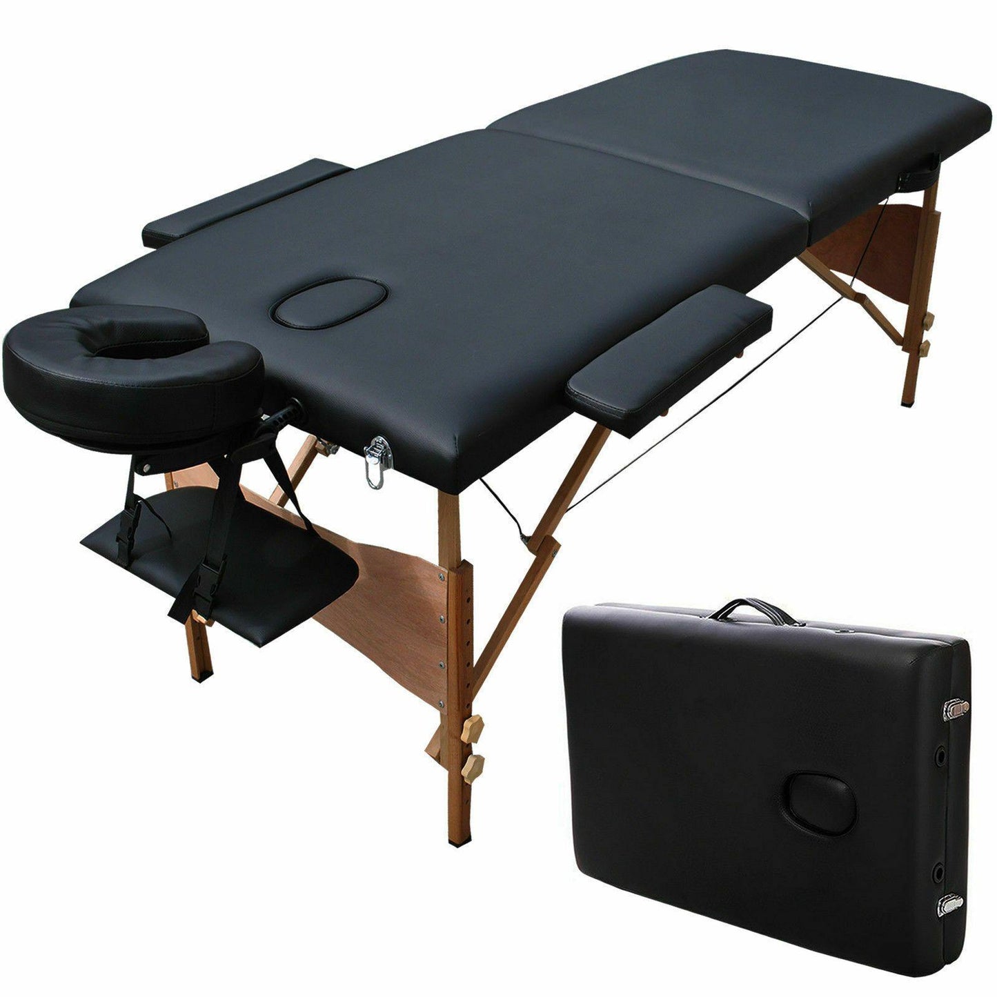 Portable Massage Bed with Adjustable Legs and Free Bag - Halri