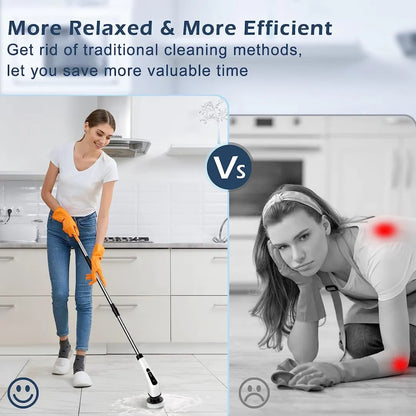 Rechargeable Spin Cleaning Brush with 7 Interchangeable Heads
