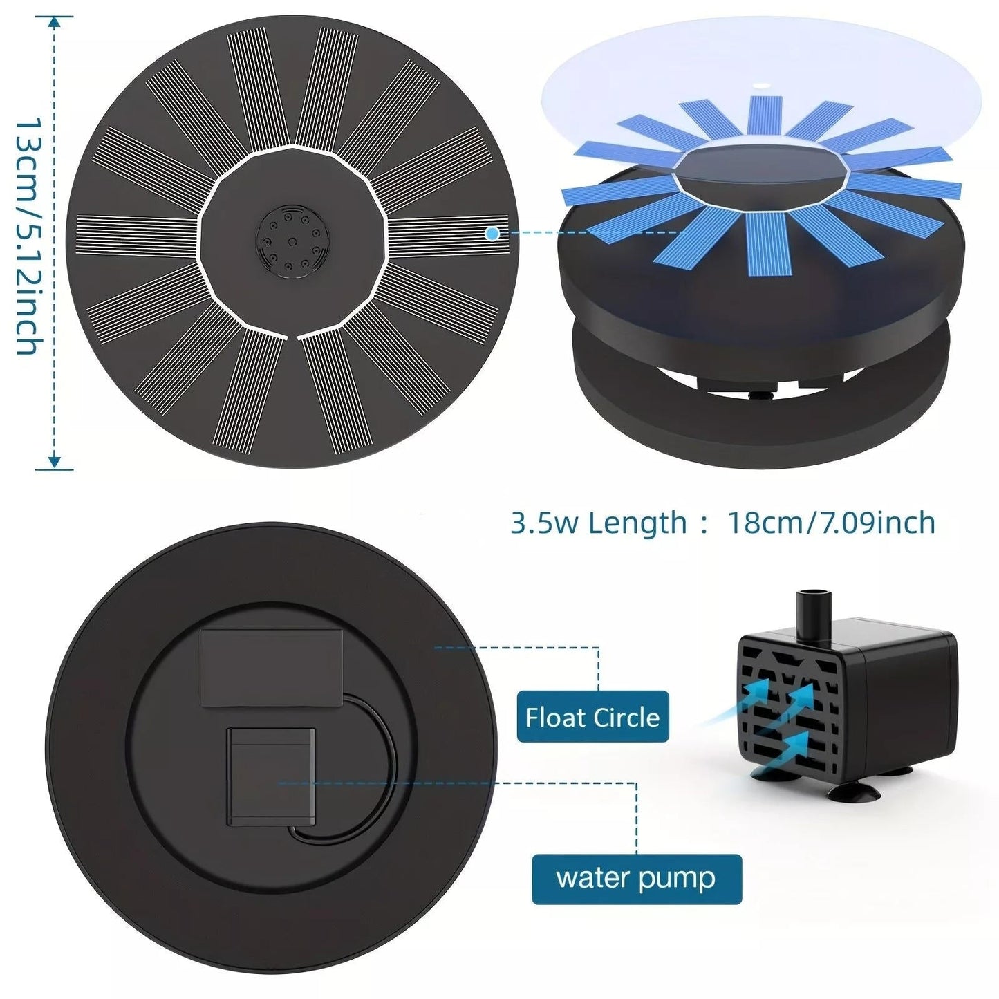 Eco Friendly Outdoor Fountain Pump Kit