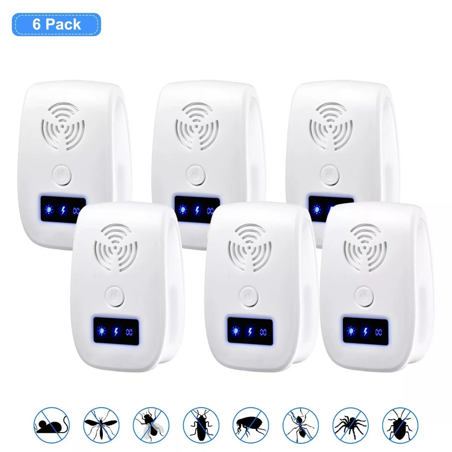 Effective Electronic Pest Repellent Pet Friendly 6 Pack