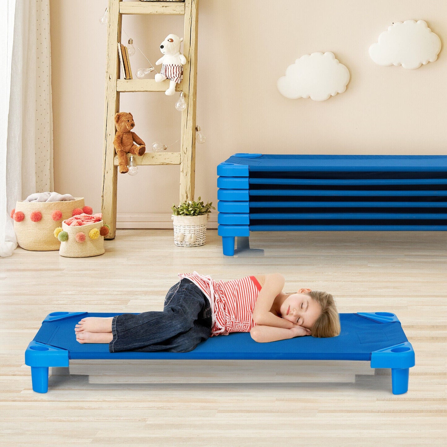Soft Toddler Daycare Sleeping Cots 6 Pack - Halri